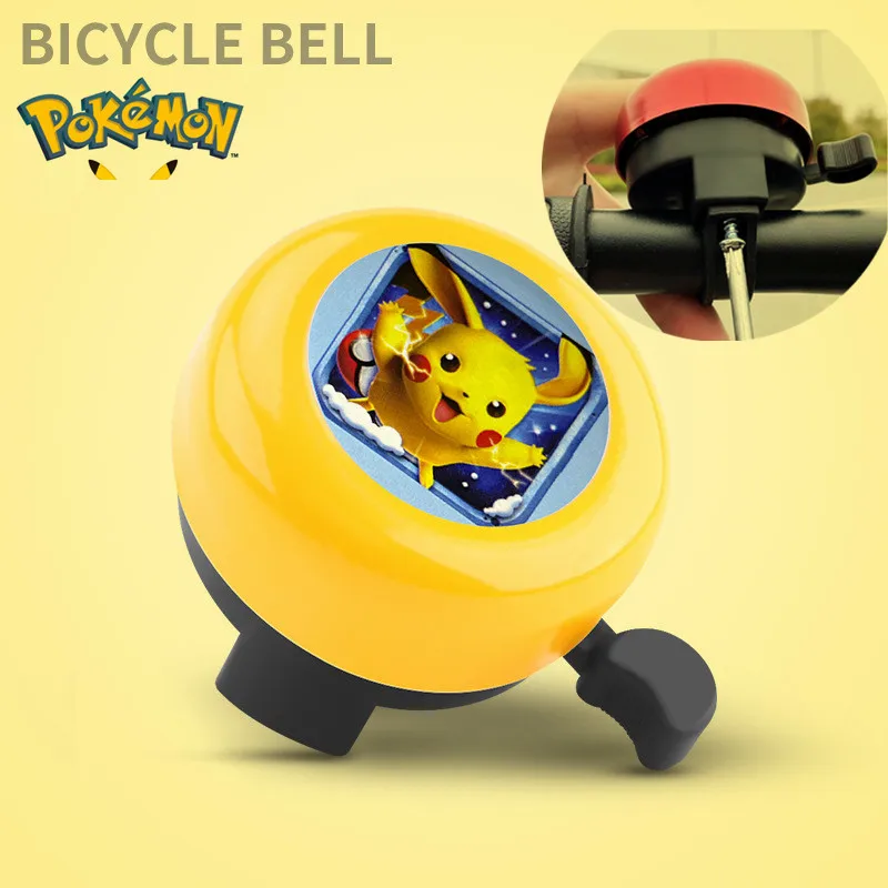 Pokemon Pikachu Bicycle Bell Kids MTB Bike Metal Warning Alarm Cycling Handlebar Bell Ring Bicycle Horn Cycling Accessories Gift