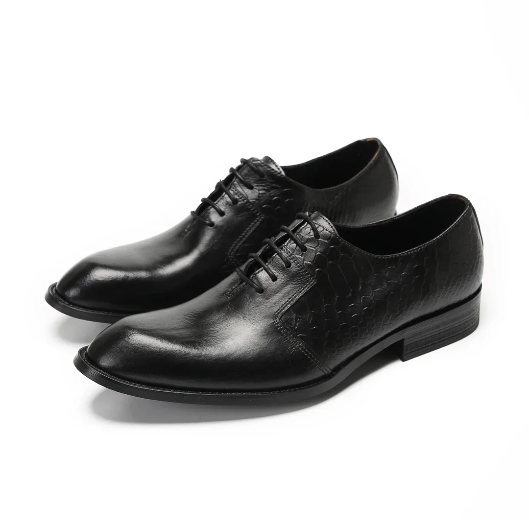 

Classical Design New Fashion Men Black Oxford Shoes High Quality Men Real Leather Party Dress Shoes Business Office Formal Shoes