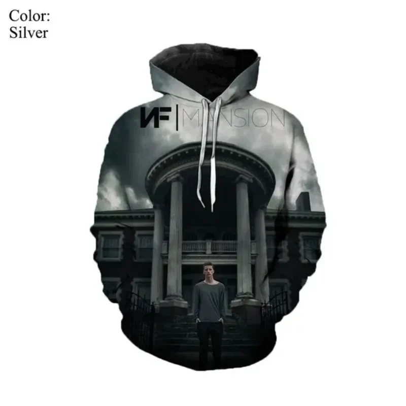 Rapper NF 3D Print Hoodies Men/women's Long-sleeved Sweatshirts Autumn and Winter Warm Streetwear Popular Youth Hip Hop Tops