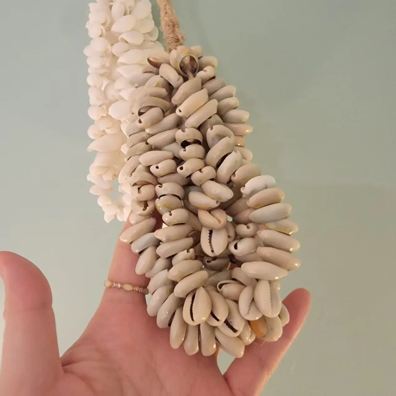 Picture 6: Boho Hanging Sea Shell Dreamcatcher Shell Decorations - round Shape Sea Shells for Home Decor