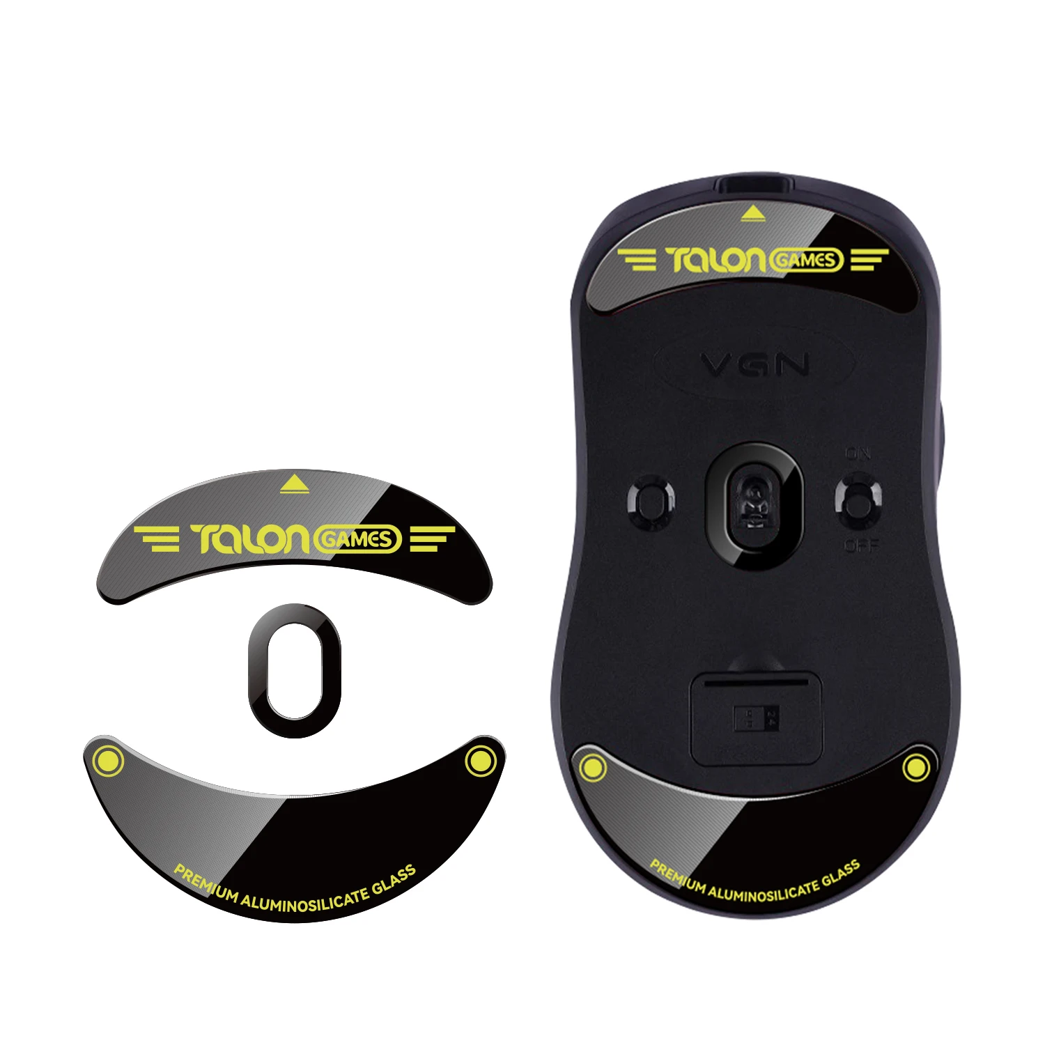 

TALONGAMES Glass Mouse Feet Skates Mouse Sensor Skate Glide Pads For VGN Dragonfly F1 Rounded Curved Edges