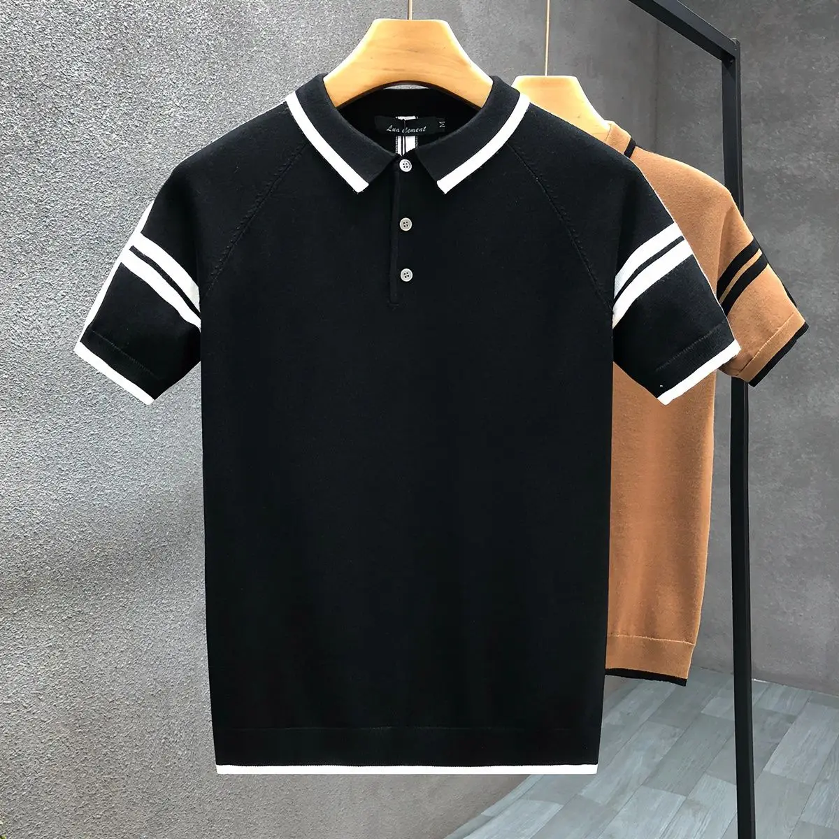 

Свитер с короткими рукавами, мужской модный повседневный вязаный свитер, новый мужской осенний топ