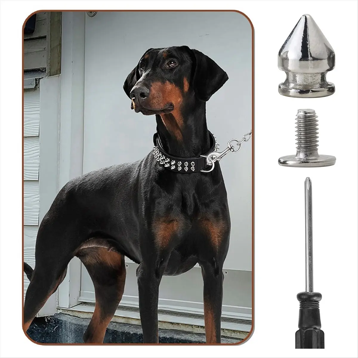 ABJY 100 Pack de pointes et de goujons 9.5MM pointes pour vêtements goujons en métal Rivets pour cuir Punk pointes accessoires vis arrière