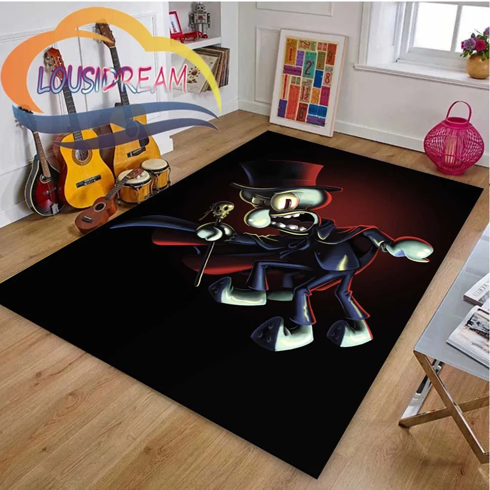 Halloween Horrible Movie Vintage Posters Area Rug Large Carpet for Living Room Bedroom,,Playing Doormat Decor,Non-slip Floor Mat