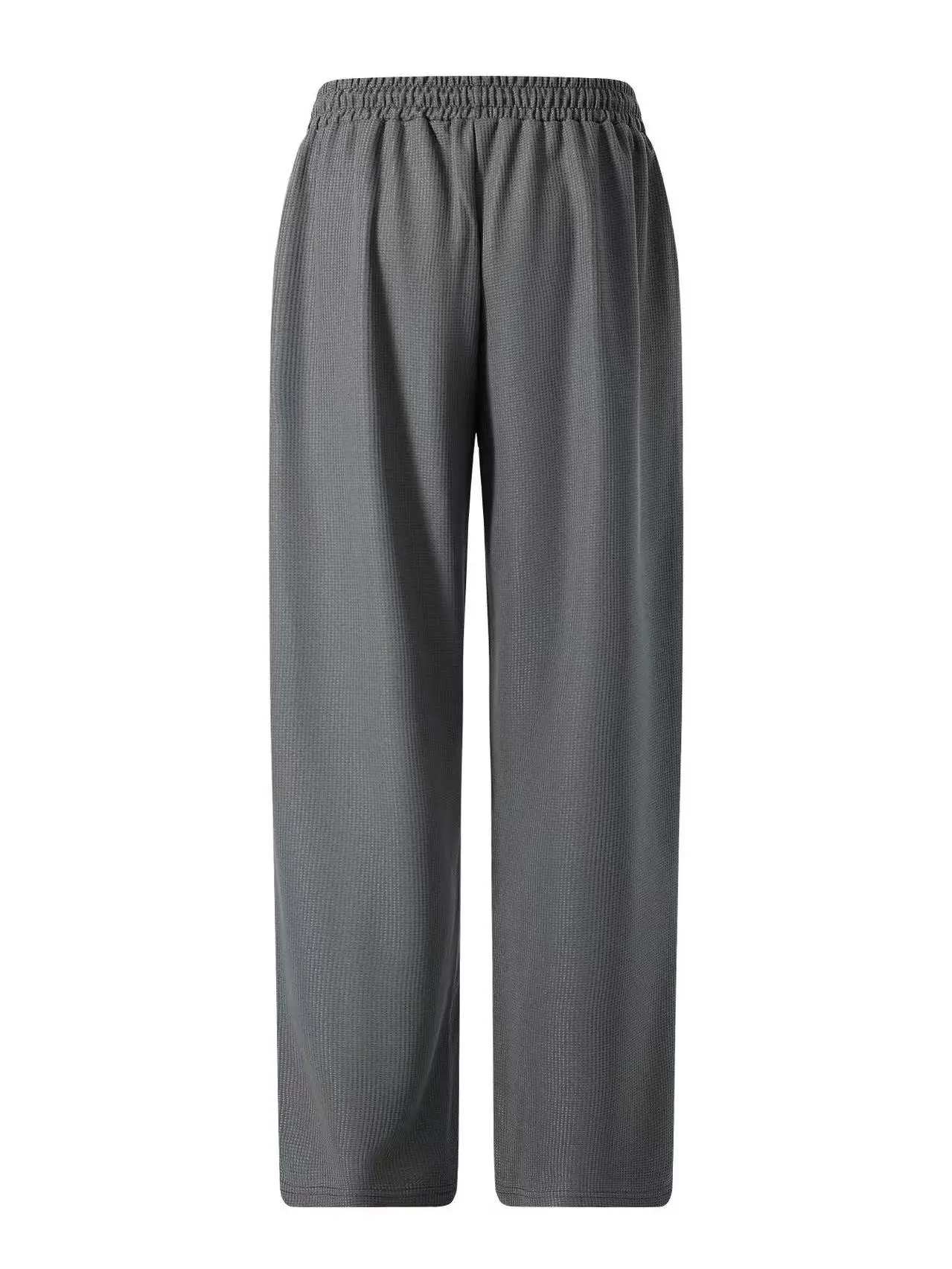 Mens Stylish Waffle Pants - Casual Sports Slim Fit with Adjustable Drawstring Secure Pockets for All Seasons - Perfect Outdoor