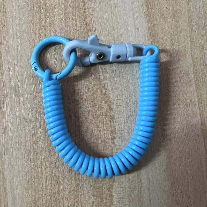 C1FE Spring Keychain, Stretchy Spirals Keyring, Retractable Spring Coil Keychain