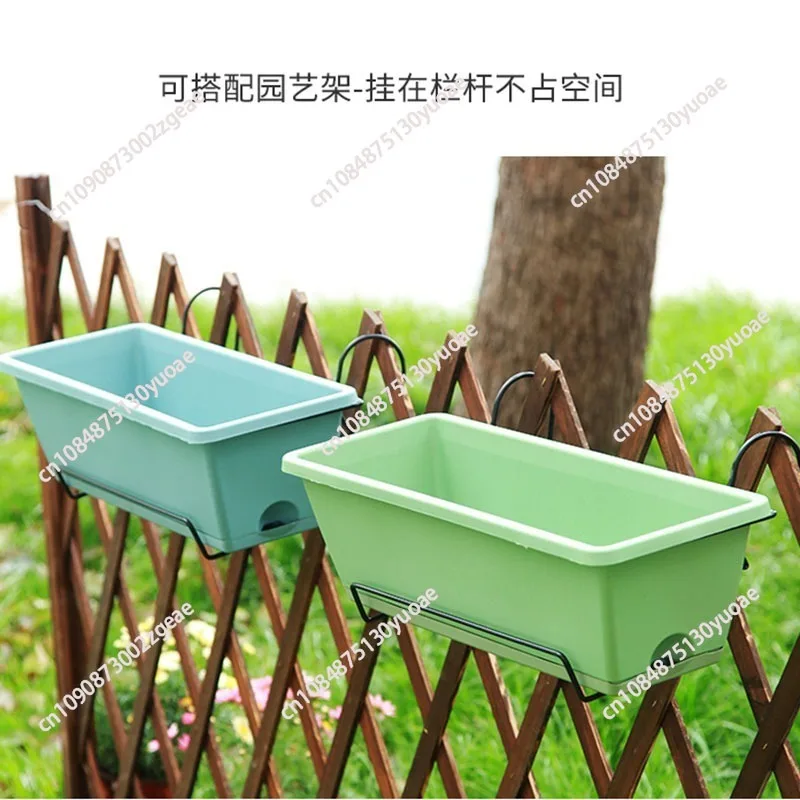 Vegetable planting pot Household potted plants Rectangle vegetable planting special pot with hanger set