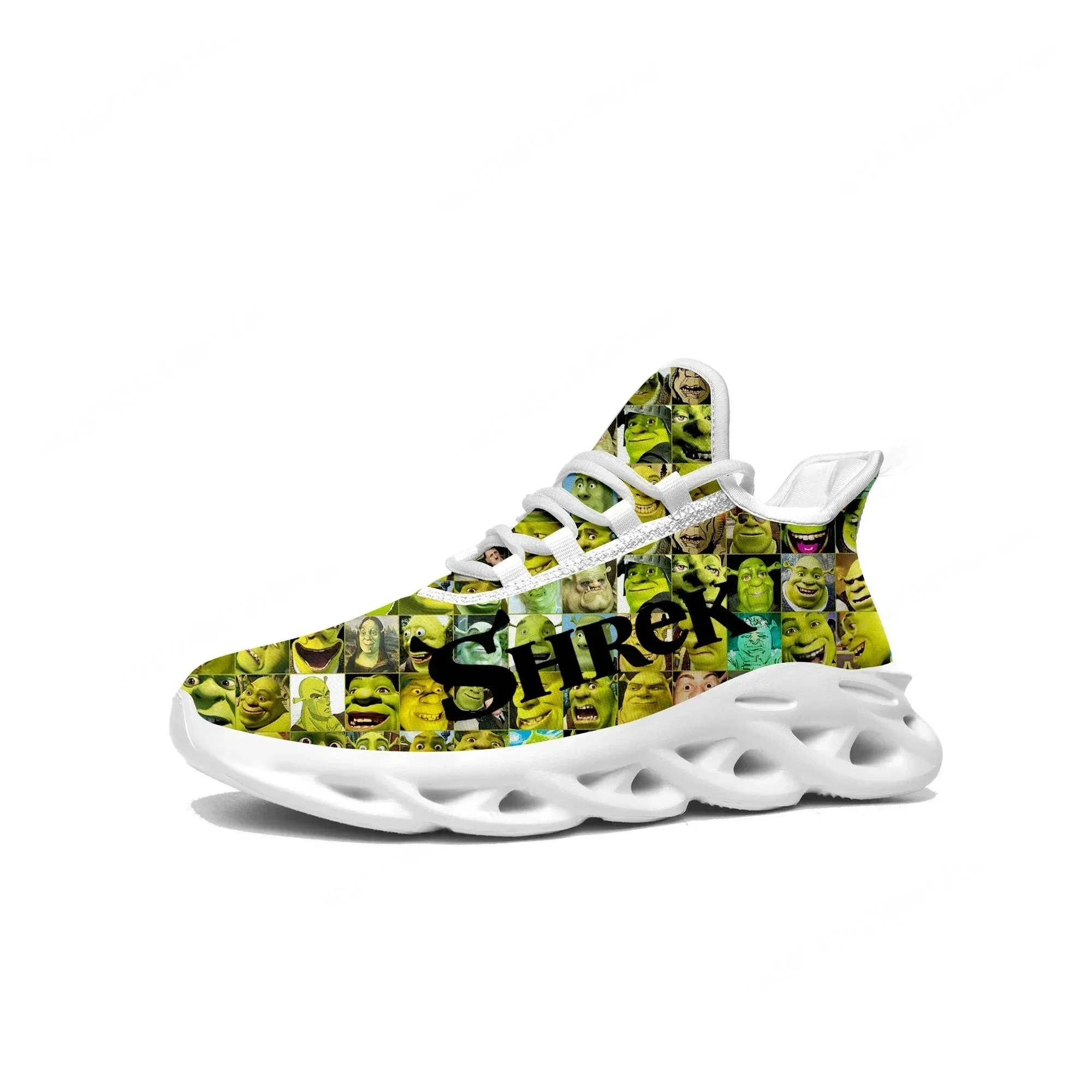 

S-Shrek Flats Sneakers Men Women Sports Running Shoe High Quality Anime Comics Manga Custom Lace Up Mesh Footwear