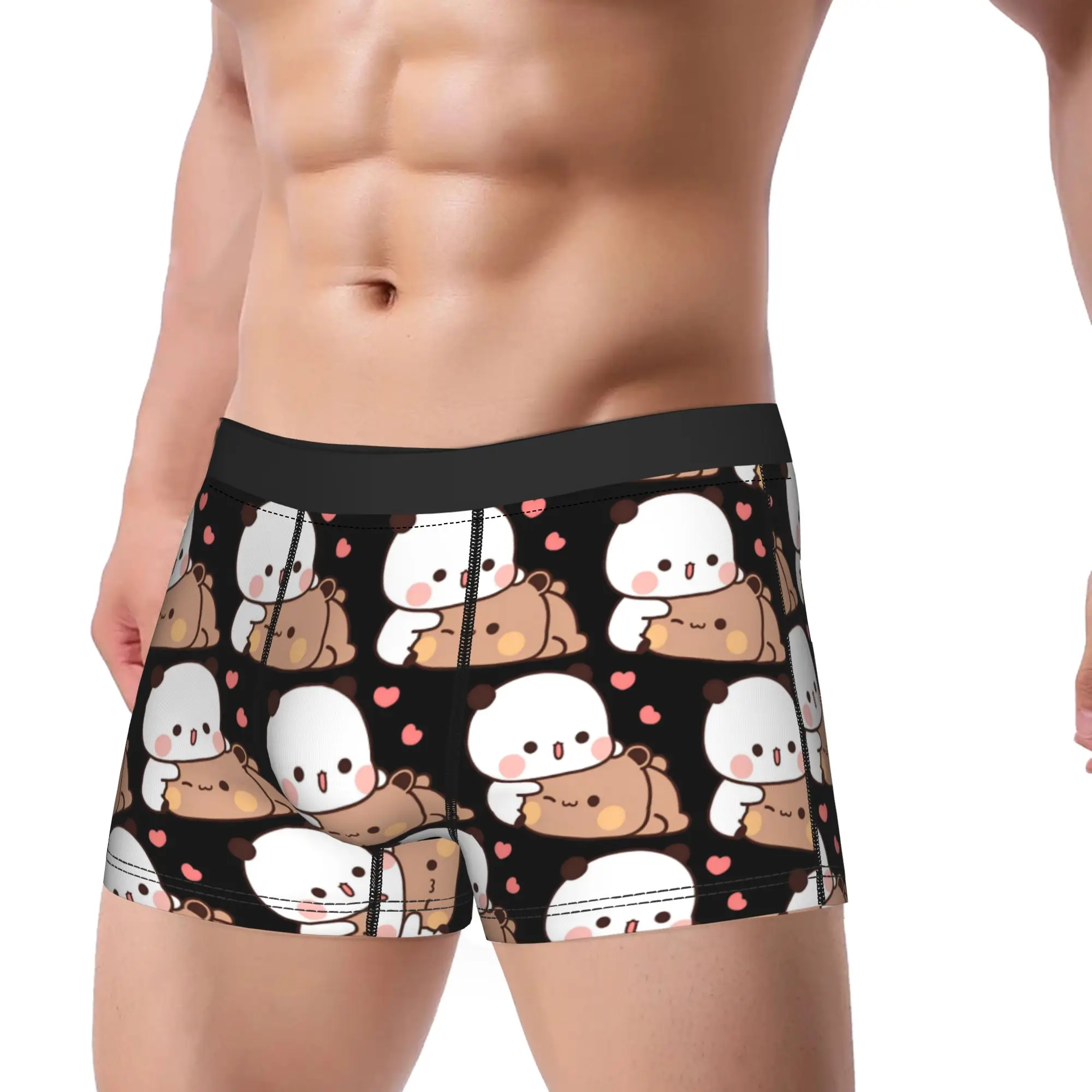 Peach And Goma Bubu Dudu Balloon Shorts Briefs Cute Bear Underwear High Quality Men Funny Boxershorts Custom Large Size Panties