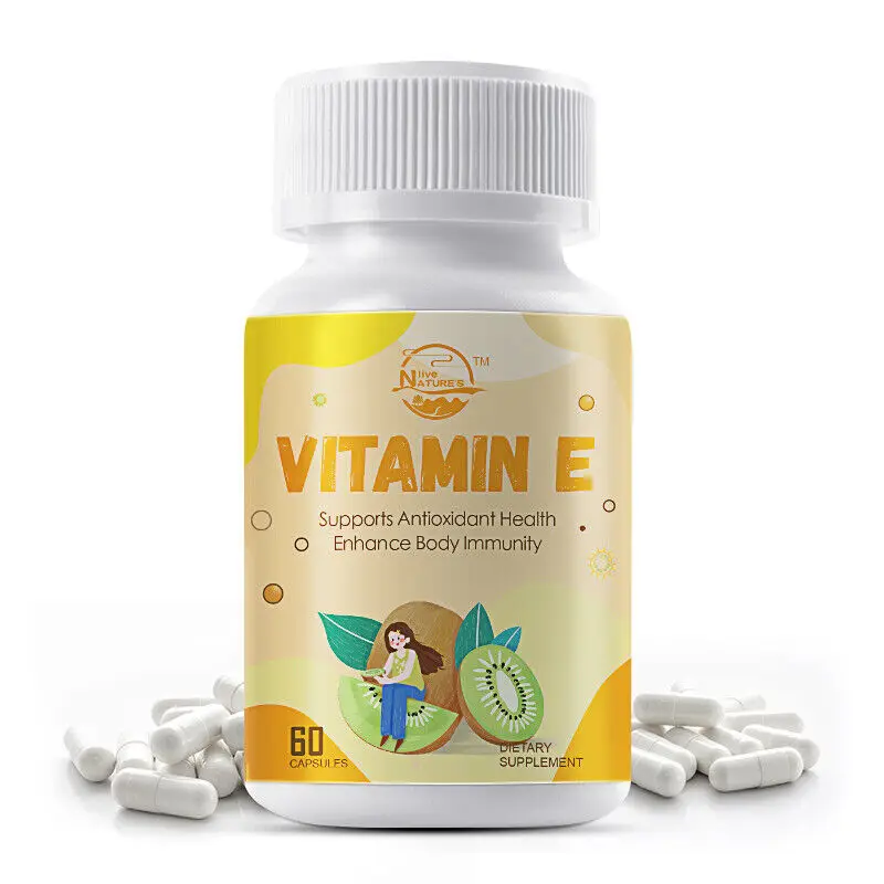 Vitamin E 400IU 180mg 60 Capsules - Strong For Skin, Hair Immune & Eye Health