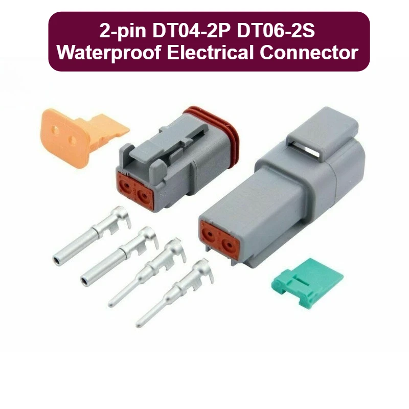 

2-контактный водонепроницаемый электрический разъем Deutsch DT04-2P DT06-2S
