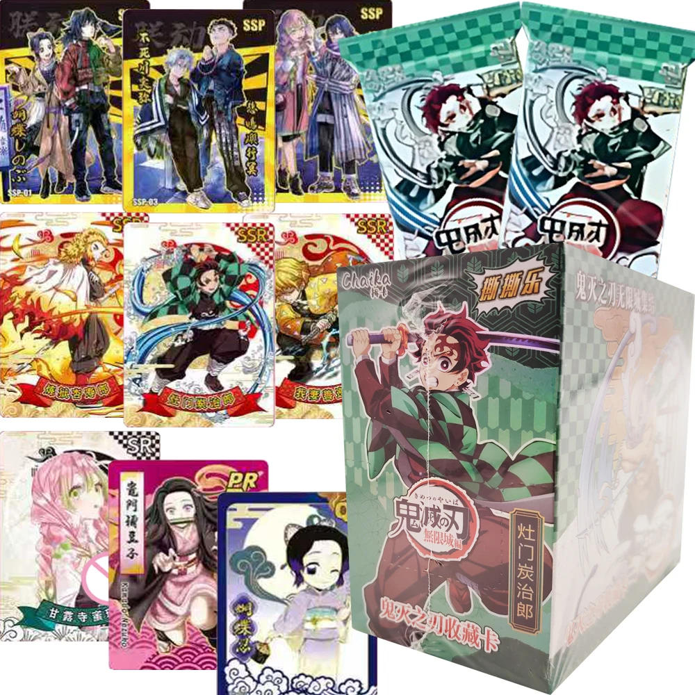 

Wholesale Demon Slayer Collection Cards High Quality Character Hot Stamping Gold Cards Anime Creative Peripheral Gifts for Kids