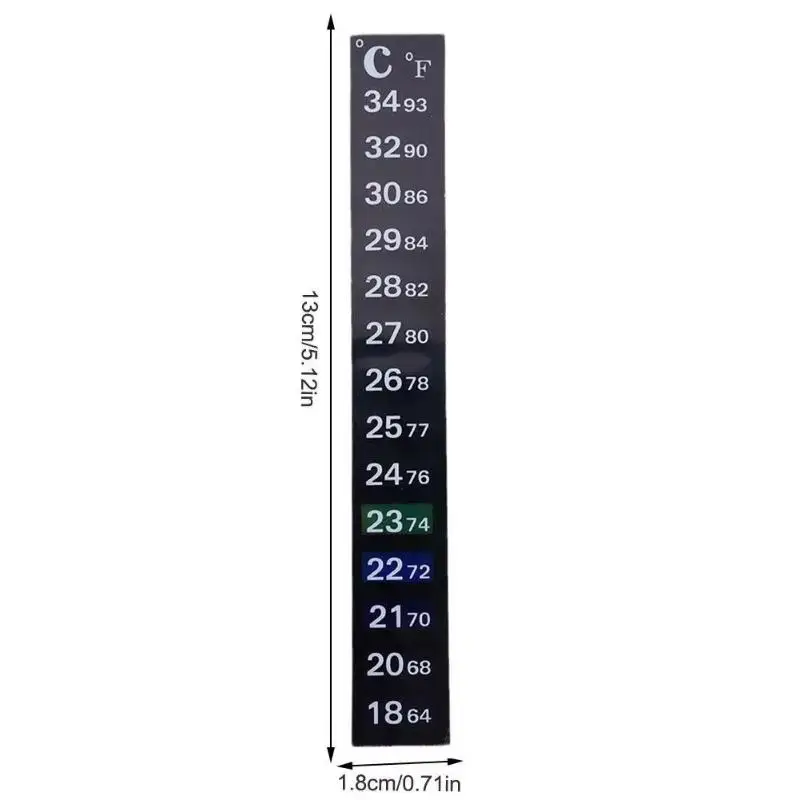 3 Pcs Digital Aquarium Home Stick-on  Fish Tank Strip Dual Scale Discolor Temperature Measurement Sticker Tools