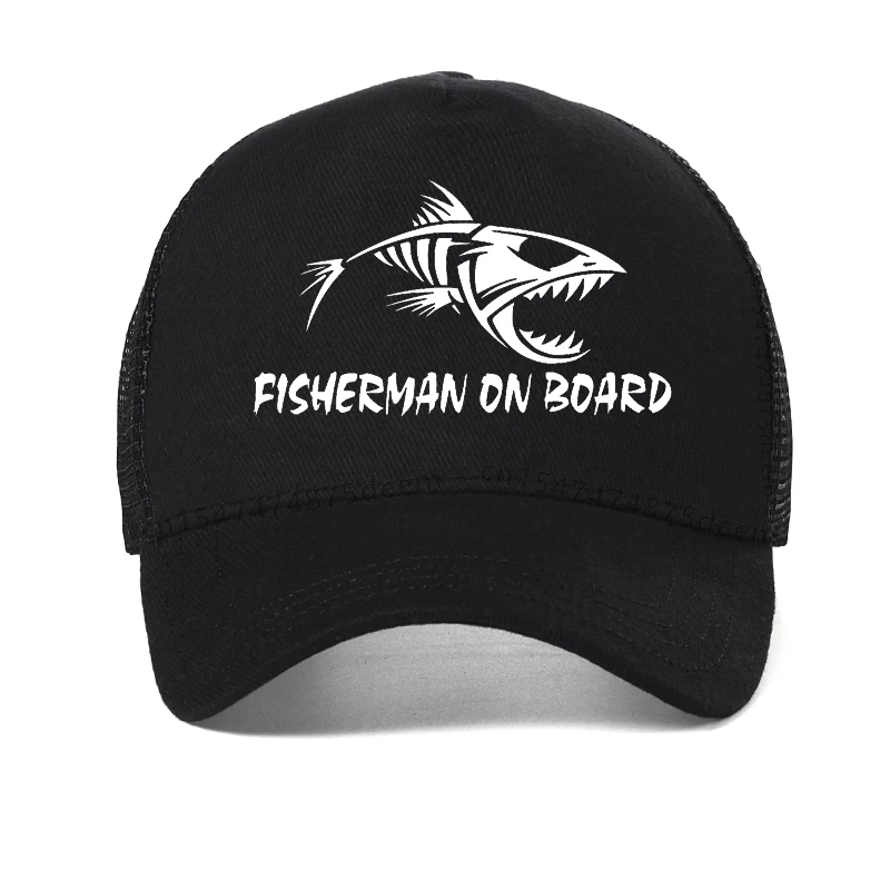 Fashion Fish Bone men Baseball Cap outdoors fishing Luya hat Summer Hunting and fishing Trucker hats visor Breathable caps