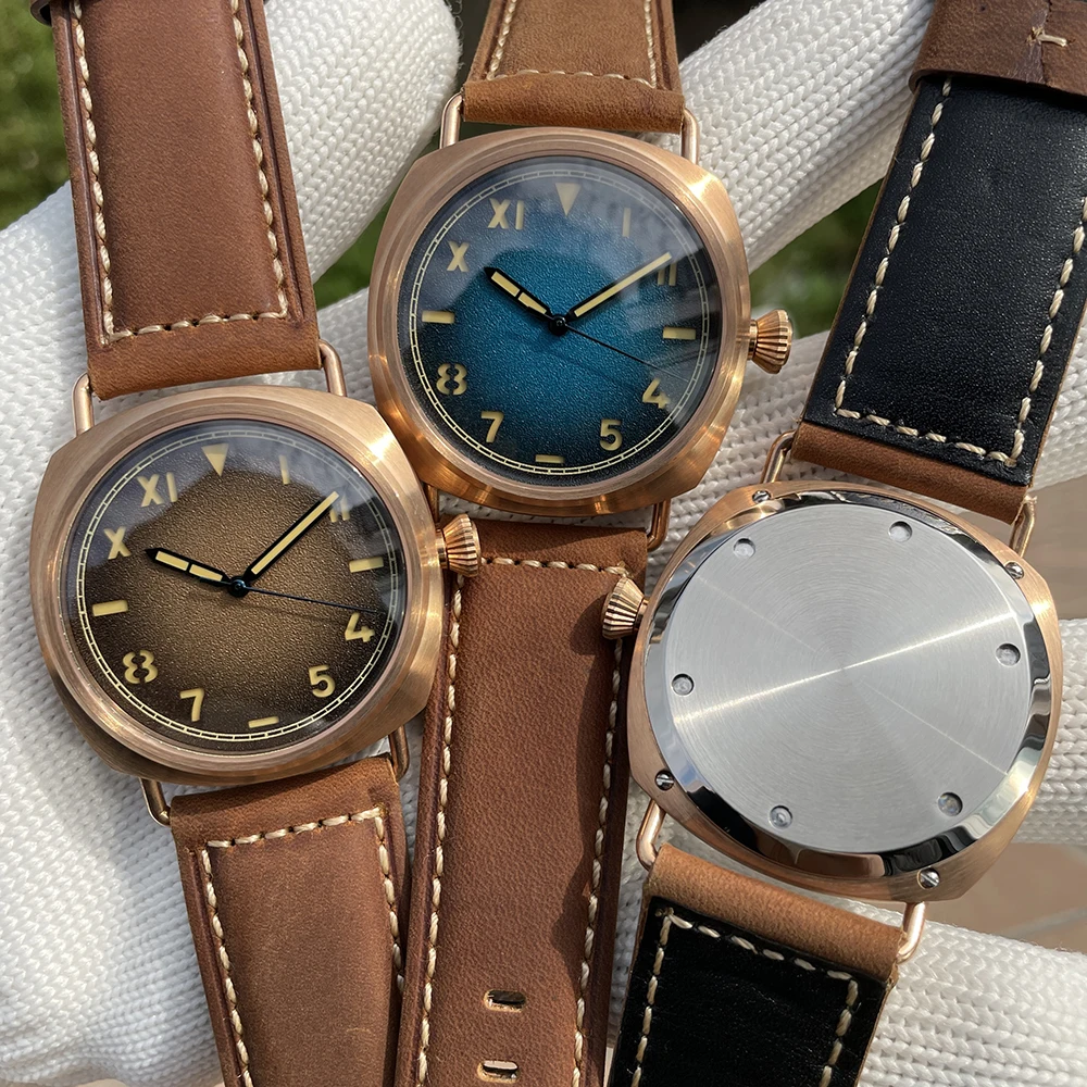 STEELFLIER SF760S Leather Strap NH35 Movement Automatic Mechanical Bronze Watch Swiss Super Luminous 200 Meter Waterproof Watch