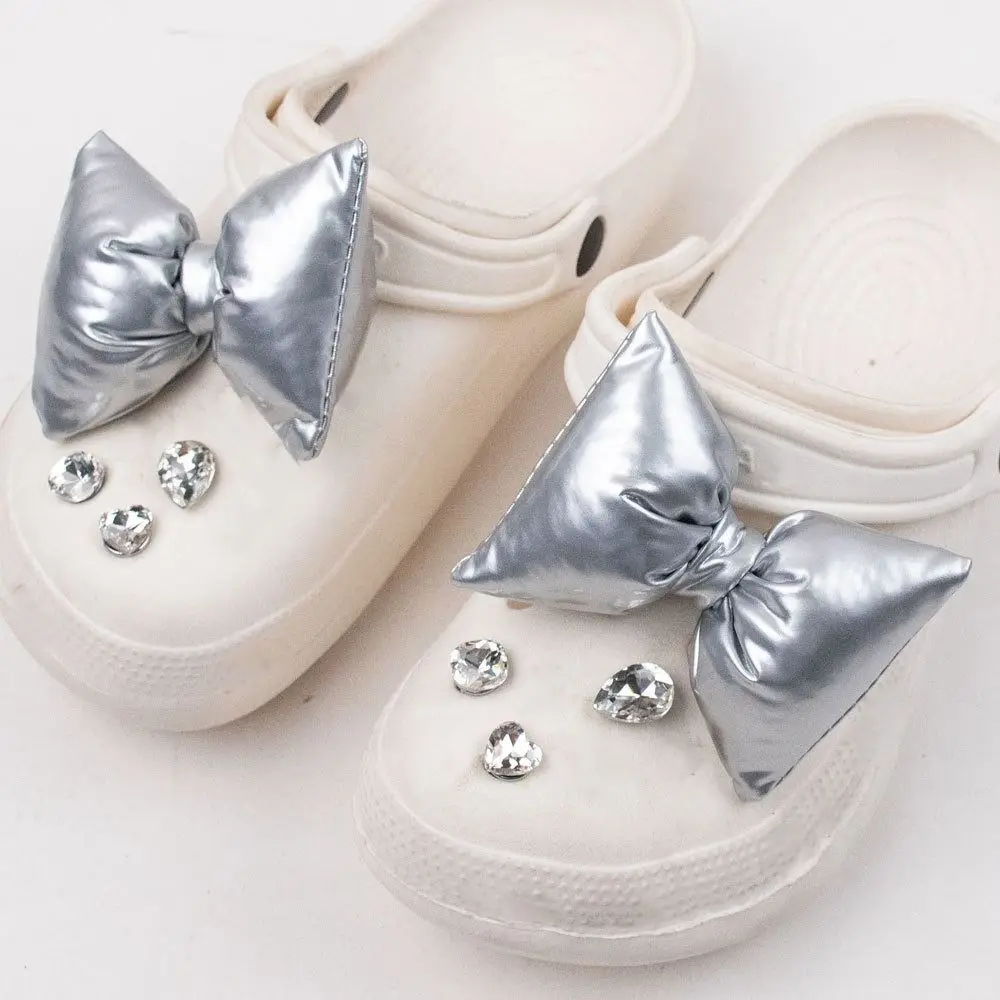Cute All-match Bow Shoes Charms DIY Detachable Shoes Chain Decor Candy Colors Shoes Decor Accessories Set For Shoes