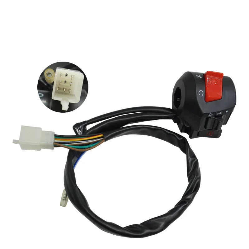 Motorcycle Handlebar Grip Block Combination Switch Control Switch Suitable for Double Throttle Cable Hole CBR Models