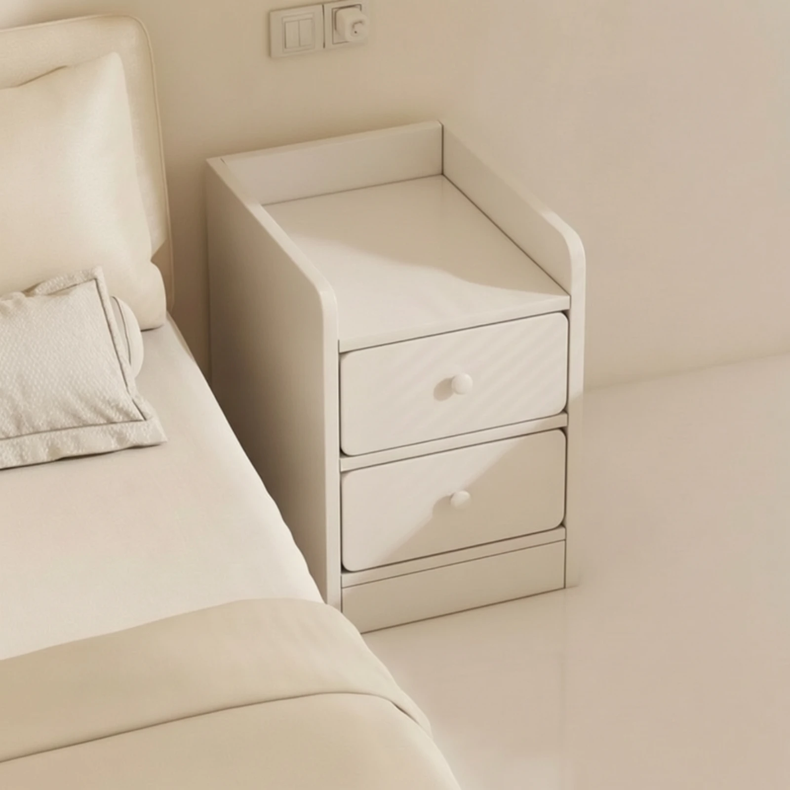 Narrow Bedside Cabinet Space-Saving Bedside Storage Cabinet with Open Top Compact Vertical Nightstand Sturdy Furniture Tall