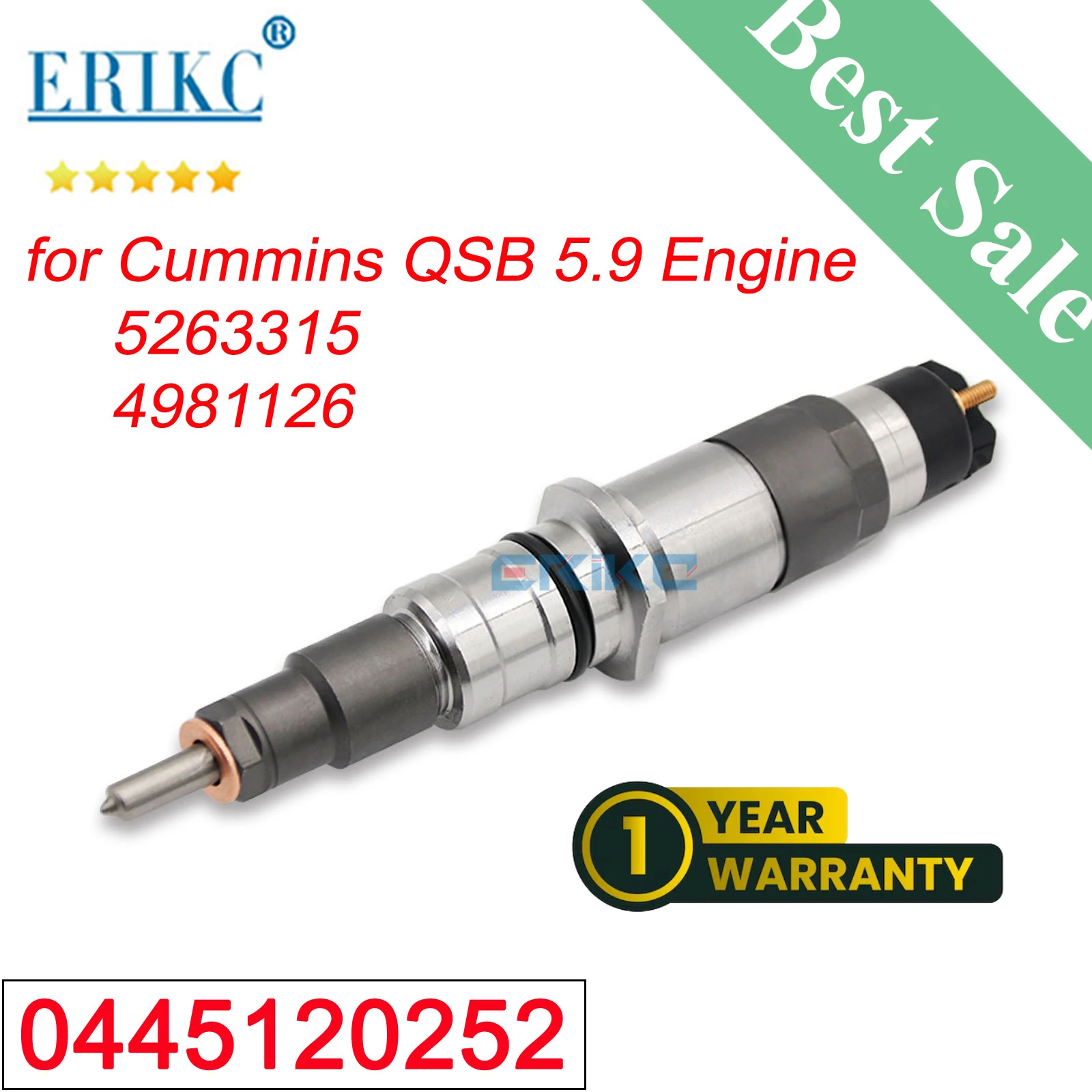 

0445120252 Auto Fuel Injector 0 445 120 252 Pump Sprayer for Cummins QSB 5.9 Engine 5263315 4981126
