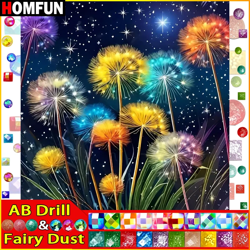 HOMFUN Fairy Dust AB Diamond Painting Full Square/Round Drill 5D DIY 