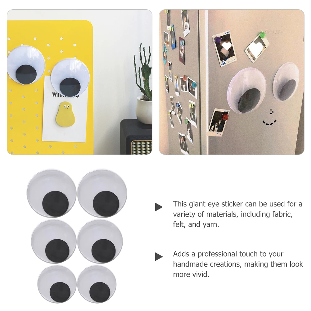 

Giant Eye Stickers Big Size Wobbly Waterproof Adhesive Decals DIY Crafts Home Decor Refrigerator Self-adhesive Plastic