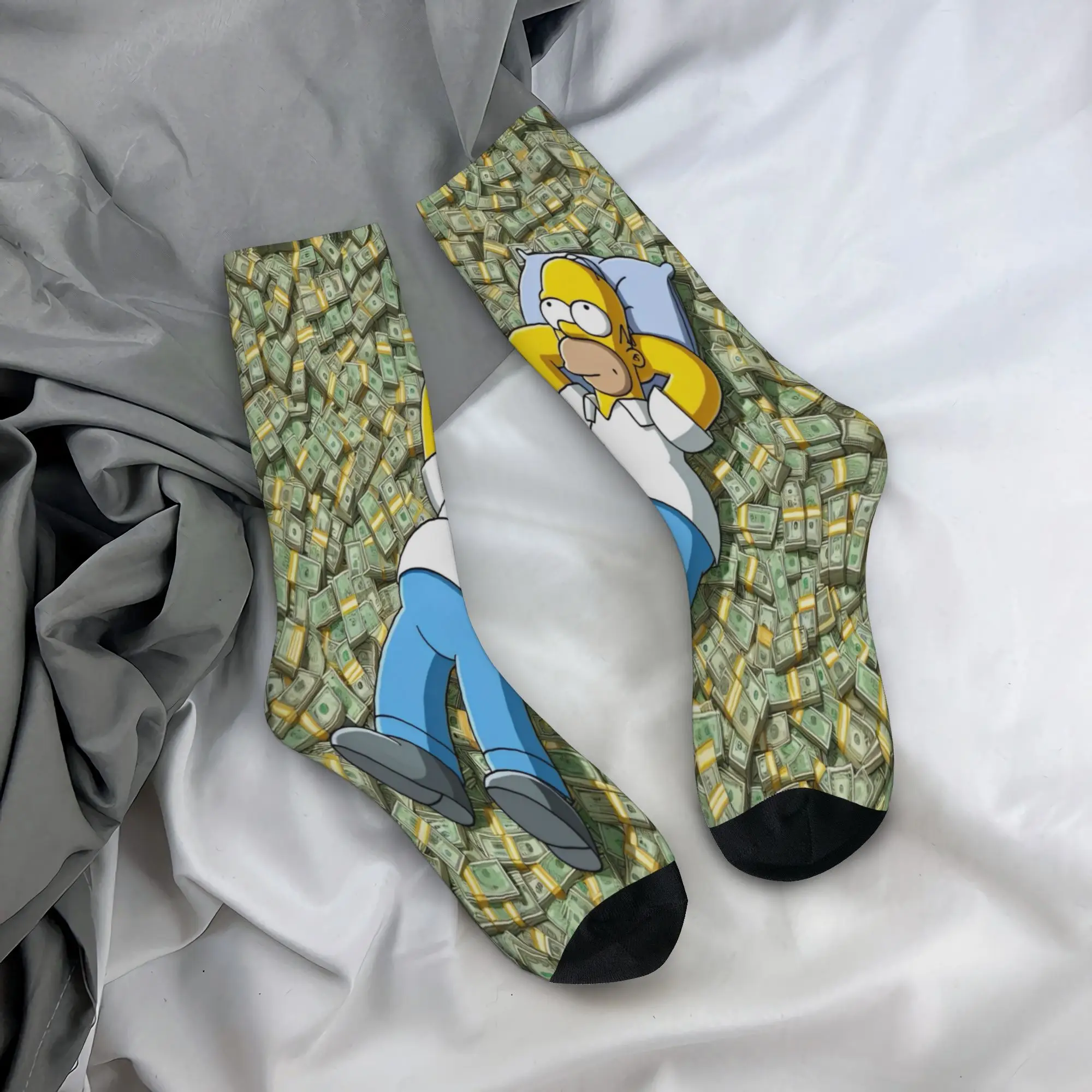 Casual Women Men Socks Simpsoneds Product Comfortable  Skateboard Stockings All Season