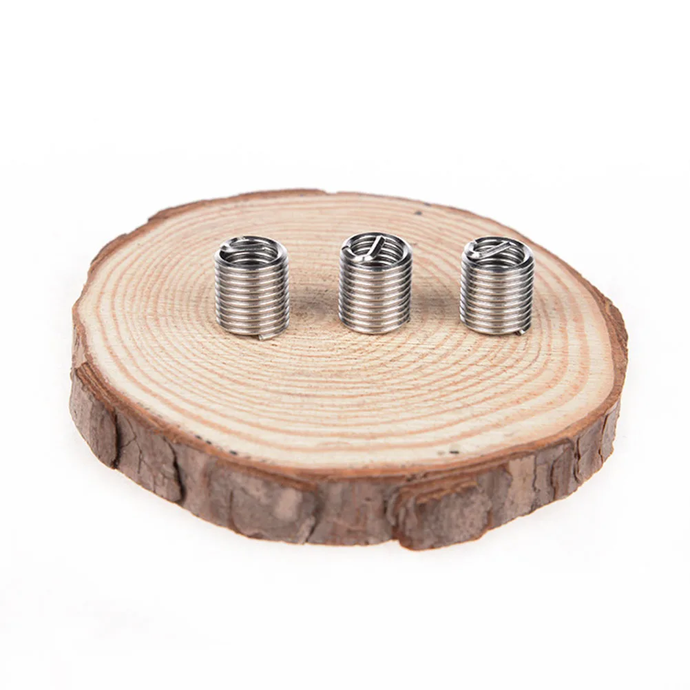 

60 pcs Stainless Steel Screw Sleeve Thread Repair Kit Helicoil Insert Tool Silver Metal Automotive Application