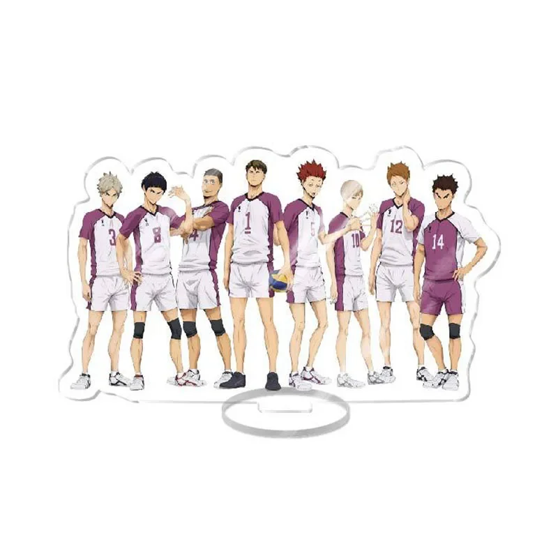 Anime haikyuu!!! Acrílico Stand Figure Model Table Plate, Figuras de Ação Meninos De Voleibol, Atividades Anime, Decoração De Mesa, Novo