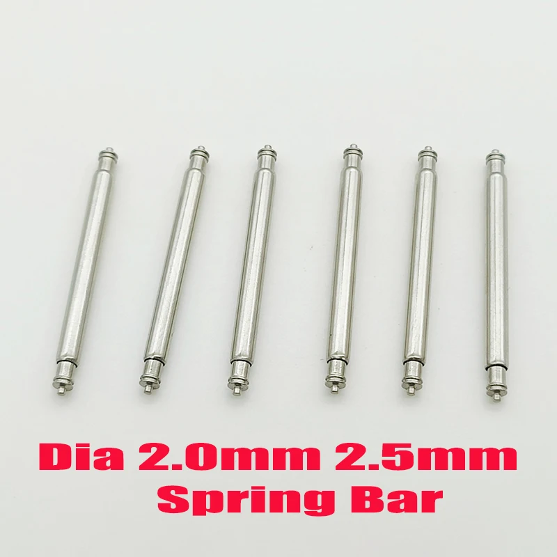 

Dia 2.0mm And 2.5mm Spring Bars 16/18/19/20/22/23/24/26mm Strap Link Pins Fits SKX007 SKX009 Tuna 6105 Watch Band Fat Spring Bar