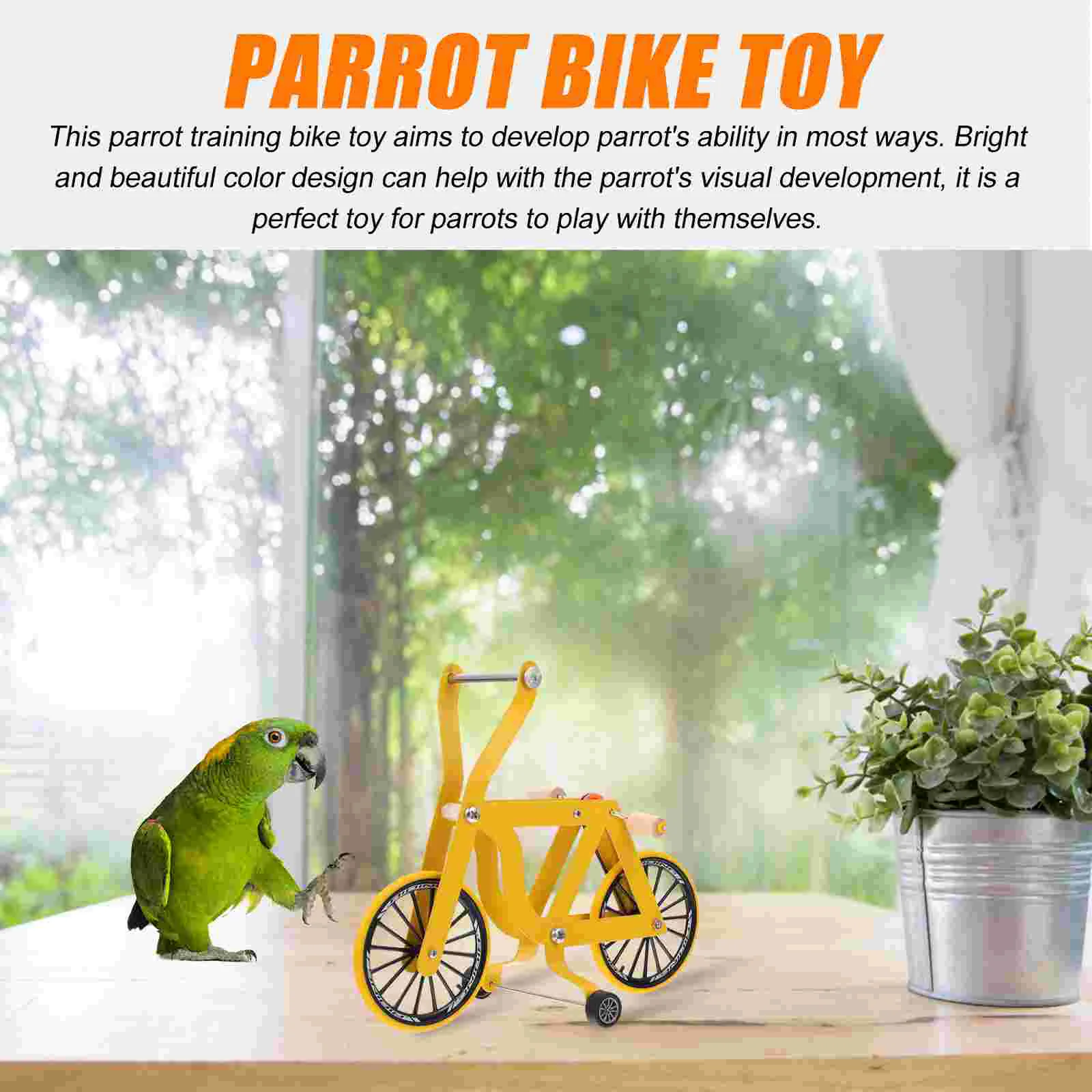 Parrot Cage Plaything Macaw Playing Toys Parrot Intelligence Toys Conure Cage Playset Bird Interactive Plaything Parrot Bike Toy