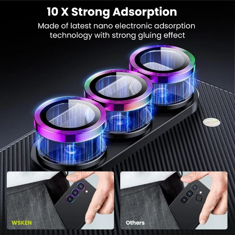 2 Pcs Camera Lens Protector For Samsung Galaxy Z Fold 6 5 4 Z Flip 6 Protective Tempered Glass Screen Protector Metal Case Cap