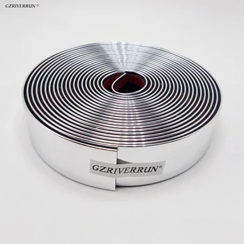 Tira cromada 30mm 5 metros autoadhesiva detalle plateado borde estilo moldura coche furgoneta camión camioneta barco SUV decoración lateral