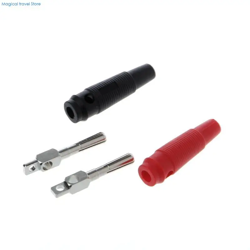 N2UB 10 Pcs 32A 4mm Banana Plug High Current Insulated Shrouded Stackable Connector S