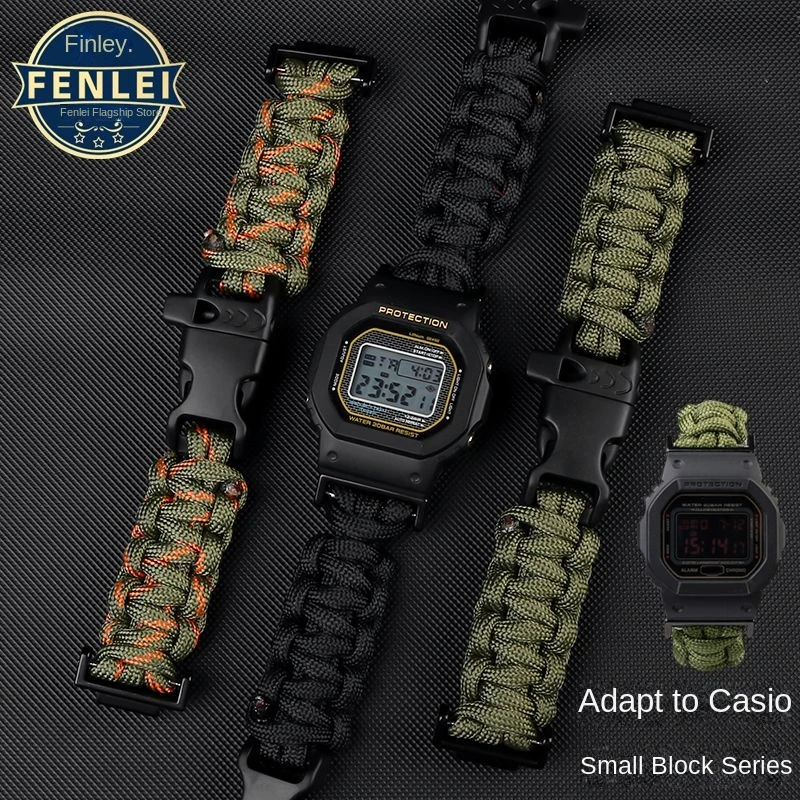 For Casio G-SHOCK Series DW5600/GW-M5610/GW5000 modified Woven nylon strap GA100/110/120/140/300/400/700 Sport canvas watchband