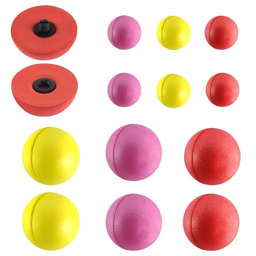 Imagen 1 del producto Aventik 12ps Flotador de clavija ranurada duradero y liviano Flotador de pesca redondo de alta visibilidad para agua dulce y salada