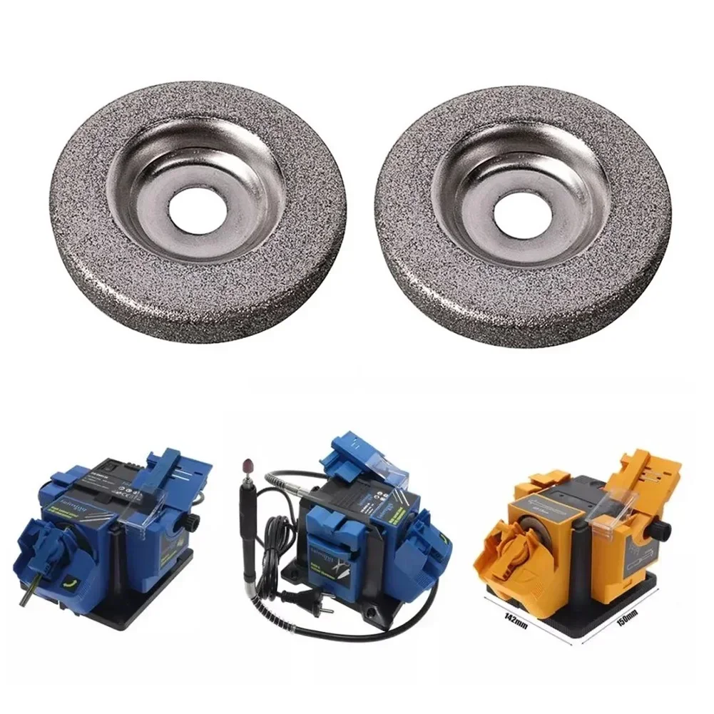 2pcs 50mm Grinding Wheel Circle Disc Electric Multifunctional Sharpener Grinder Sharpening Accessories For Woodworking