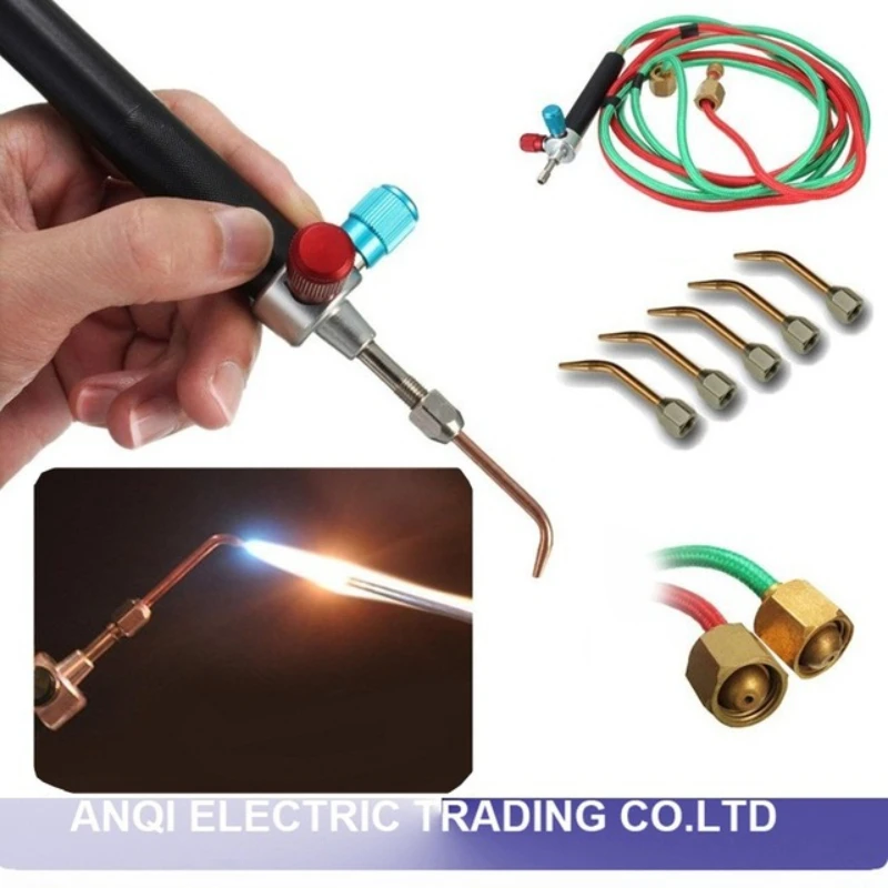 Portable Mini Gas Little Soldering Torch Micro Pinpoint Welding Brazing Solder Tool Set with 5 Tips