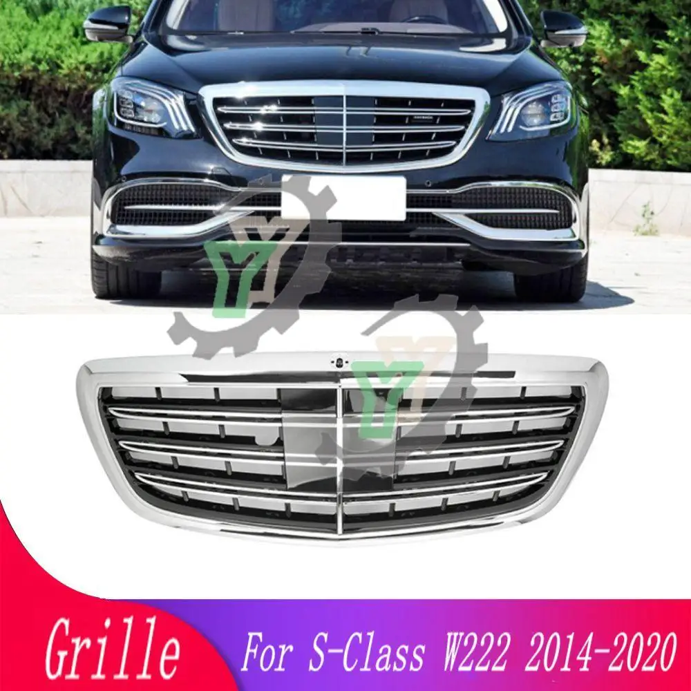 Front Racing Grille Facelift Bumper Upper Grill For Mercedes-Benz S-Class W222 S300 S400 S500 S65 2014 2015 2016 2017 2018-2020