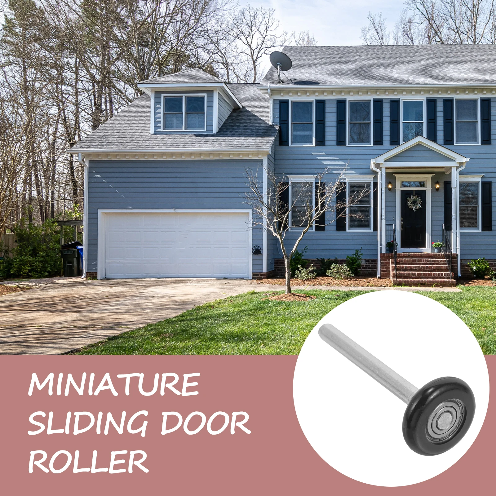 

4Pcs Precision Bearings Nylon Garage Door Rollers Quiet Operation Hardware Accessories Wheels Replacement