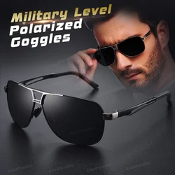 Gafas De Sol fotocromáticas polarizadas cuadradas De aluminio y magnesio para hombre, lentes De Sol militares para conducción De seguridad