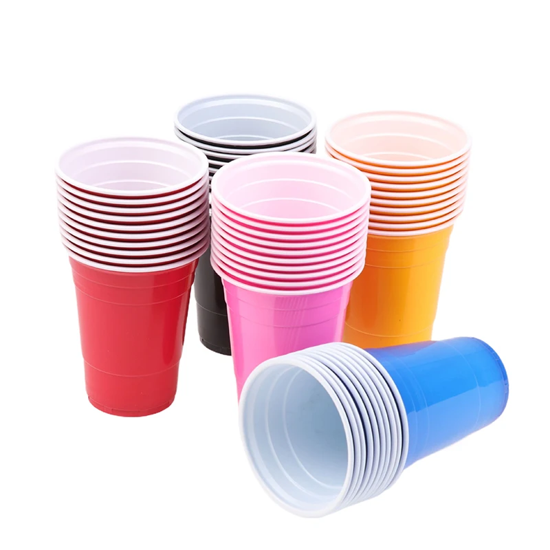 16oz Plastic Cups 10Pcs Disposable Party Cups Water Cups Drinking Cups Party Supplies For Graduation Ceremonies Beverages Drinks