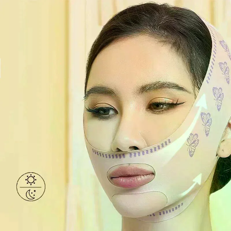 Face Bandage Breathable V Face Band Cheek Lift Up Anti Wrinkle Face Thin Mask Reduce Double Chin V-Line Shaping Bandage