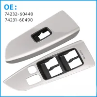 LHD para Toyota Land Cruiser Prado 120 LC120 2003-2009 cubierta de marco de Panel de interruptor de Control de elevación de ventana de coche 7423260440 7423160490