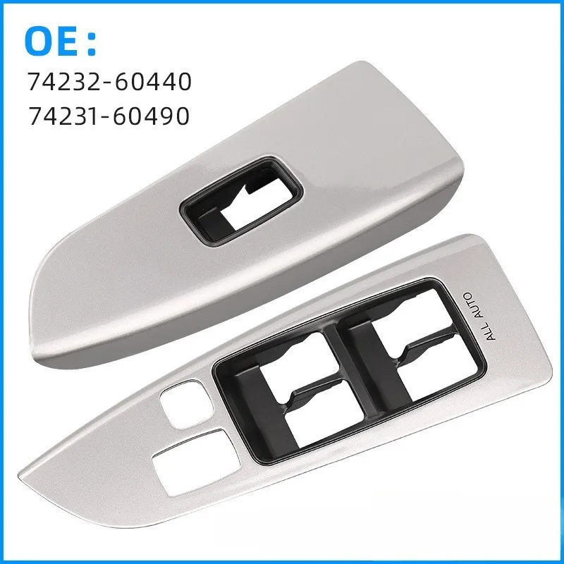 LHD For Toyota Land Cruiser Prado 120 LC120 2003-2009 Car Window Lift Control Switch Panel Frame Cover 7423260440 7423160490
