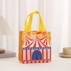 LBSISI Life, Colorful Circus Themed Gift Bags, for Birthday, party supplies, children's day, packing, Reusable non wove,10/24pcs