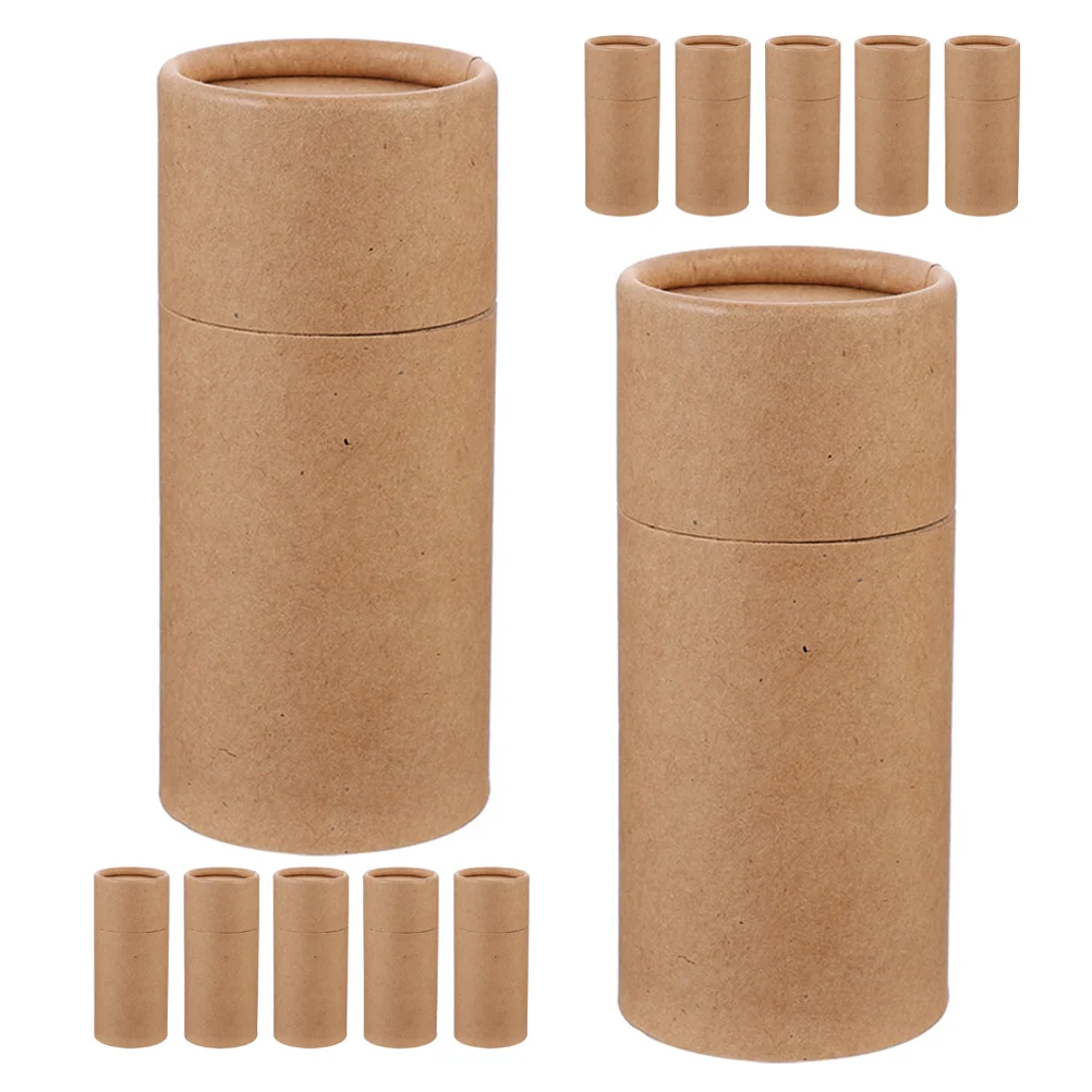 15 Pcs Paper Tube Gift Box Thickened Canister Food Containers with Lids Home Accessory Storage Jars