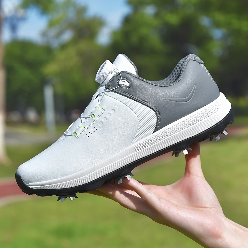 Spiked Men Golf Shoes Waterproof Microfiber Anti-collision Toe Outdoor Competition Sports Sneakers size 39-47 view 4
