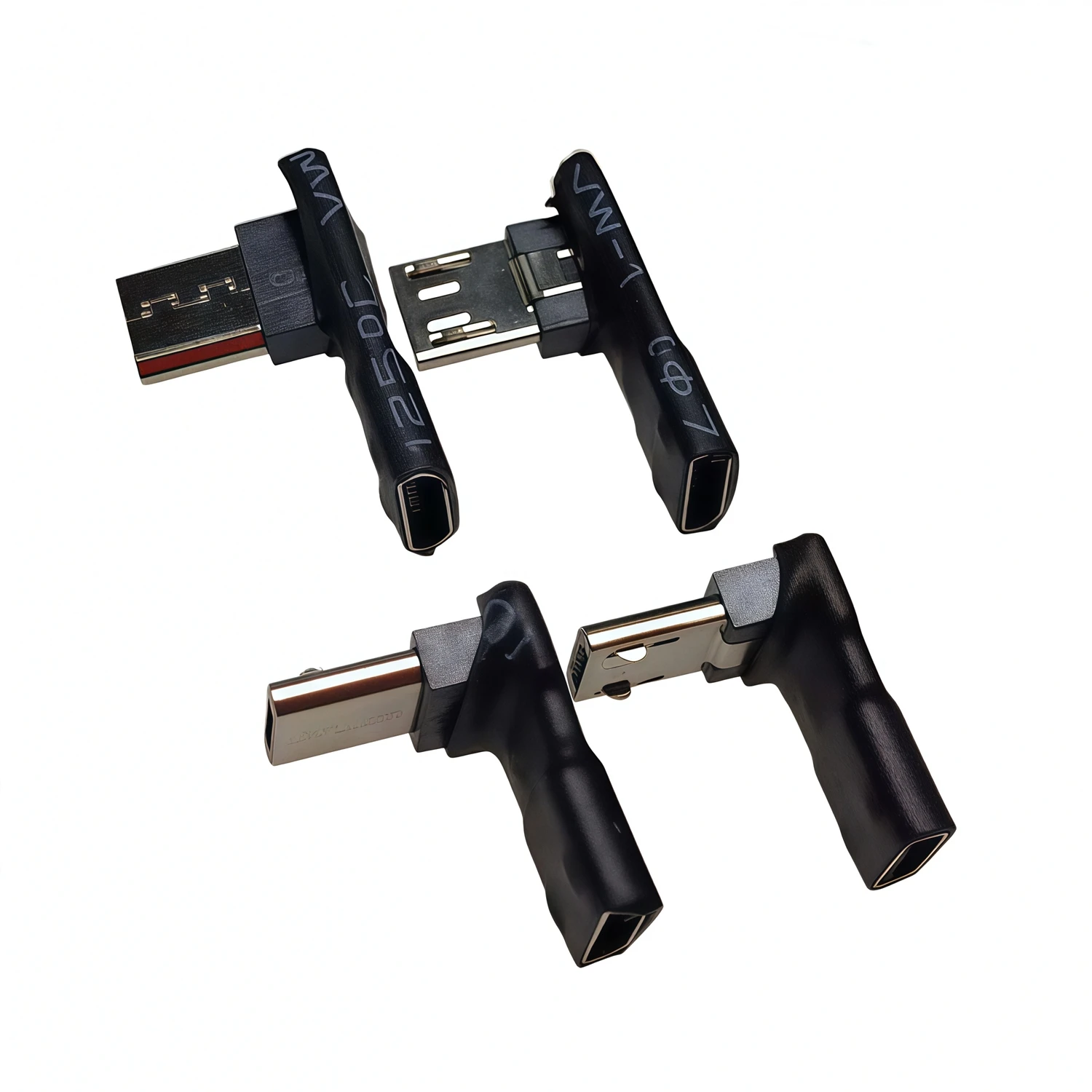 UP/DO/LE/RI Mini/Micro USB Type A Male to Micro USB B Female 90 Degree Left Angle Adapter