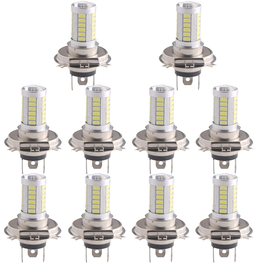 

2/5/10pcs H4/H7/9005/9006 33SMD COB LED Low Consumption High Power Car Canbus Headlight Bulb Running Light Motorcycle Fog Lamp