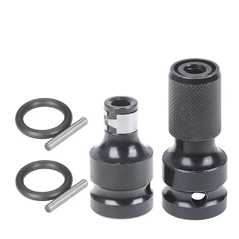 Quick Release 1/2-Inch Square Drive To 1/4-Inch Hex Female Socket Adapter Converter Chuck Adaptor for Impact and Ratchet Wrench